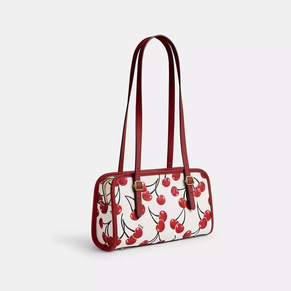 ❤️ Coach Swing Zip Bag With Cherry Print - Picture 3 of 9